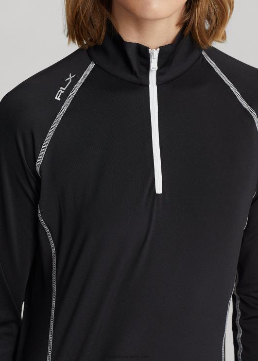 Ralph Lauren naised jersey veerandtõmblukuga pullover PR0V3700 must