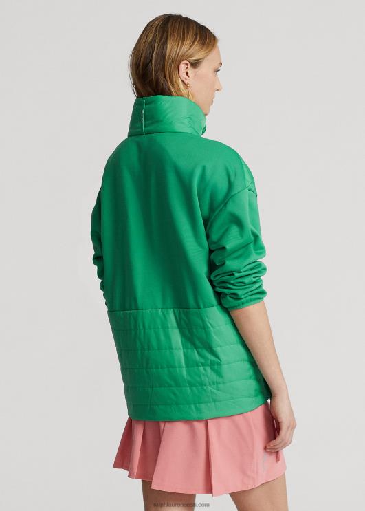 Ralph Lauren naised tepitud paneeliga hübriidpulover PR0V3745 parveroheline/kõrberoos