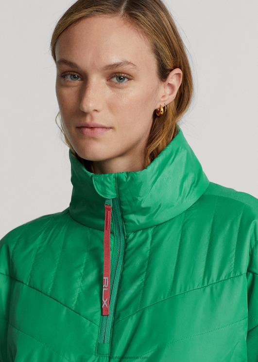 Ralph Lauren naised tepitud paneeliga hübriidpulover PR0V3745 parveroheline/kõrberoos