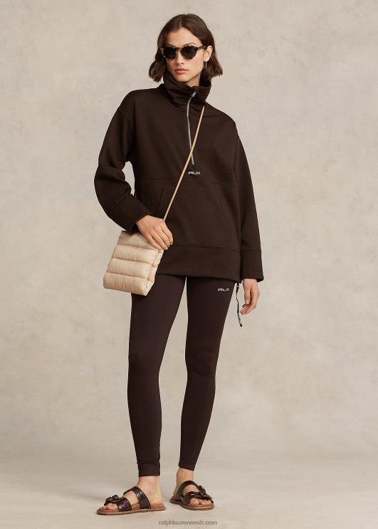Ralph Lauren naised veerandtõmblukuga fliisist tuunika PR0V3093 antiikpruun