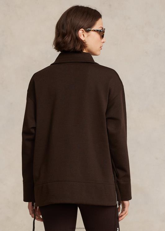 Ralph Lauren naised veerandtõmblukuga fliisist tuunika PR0V3093 antiikpruun