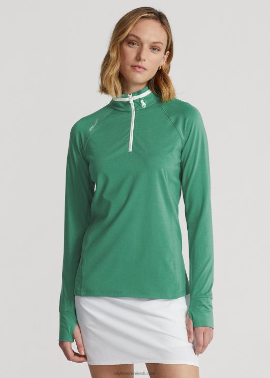 Ralph Lauren naised veniv jersey veerandtõmblukuga pullover PR0V9409 parvroheline/keraamiline valge