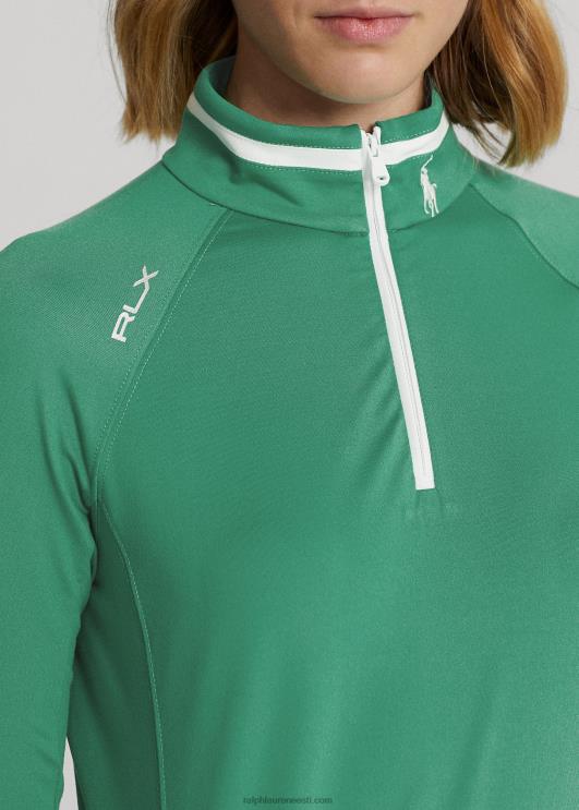 Ralph Lauren naised veniv jersey veerandtõmblukuga pullover PR0V9409 parvroheline/keraamiline valge