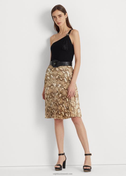 Ralph Lauren naised ühe õlaga puuvillasegu topp PR0V9509 must