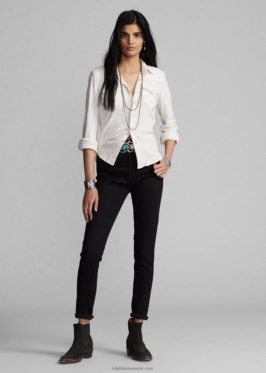 Ralph Lauren naised žakaarkootud lääne särk PR0V3613 tonaalne kreem