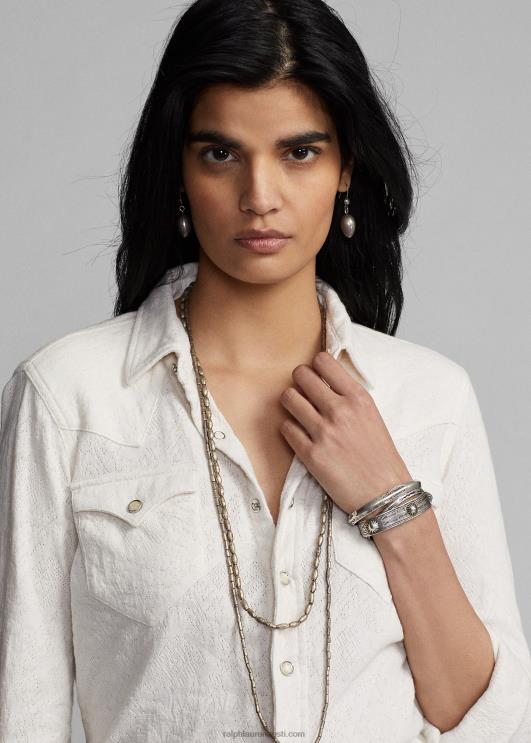 Ralph Lauren naised žakaarkootud lääne särk PR0V3613 tonaalne kreem