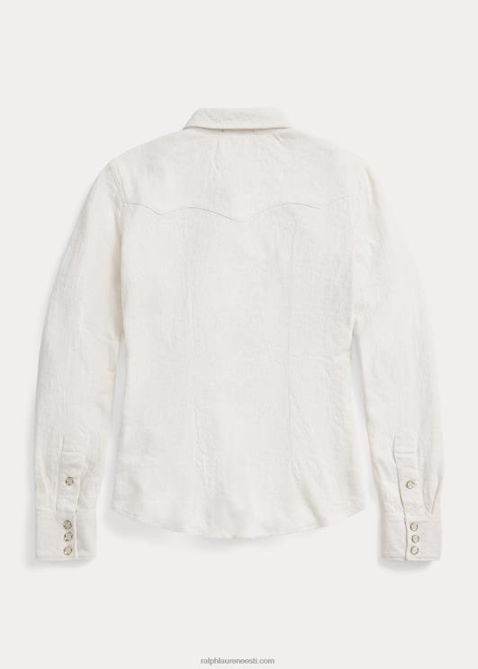 Ralph Lauren naised žakaarkootud lääne särk PR0V3613 tonaalne kreem