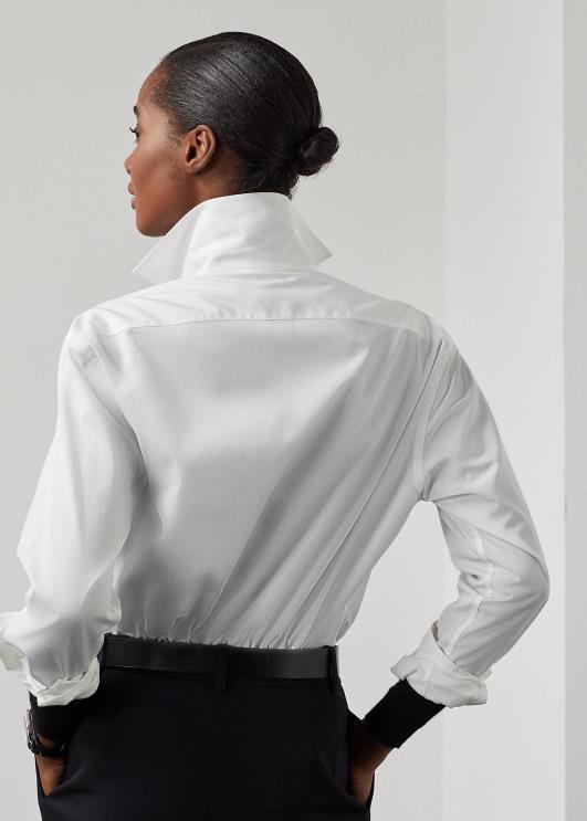 Ralph Lauren naised capri puuvillane särk PR0V3436 valge