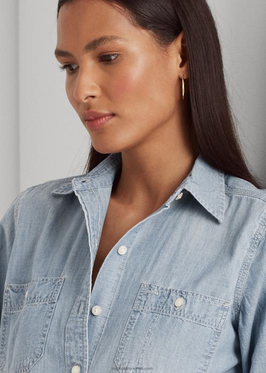Ralph Lauren naised chambray puuvillane särk PR0V4265 chambray