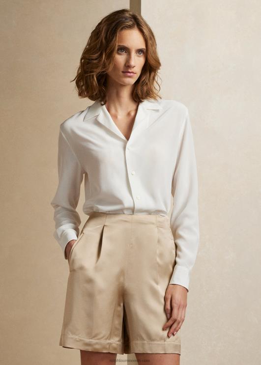 Ralph Lauren naised darien krepp de chine särk PR0V9268 lux kreem