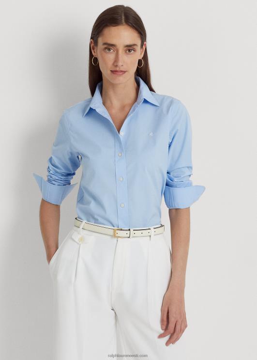 Ralph Lauren naised kergesti hooldatav elastne puuvillane särk PR0V4233 sinine