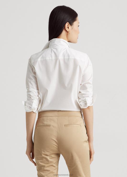 Ralph Lauren naised kergesti hooldatav elastne puuvillane särk PR0V4234 valge