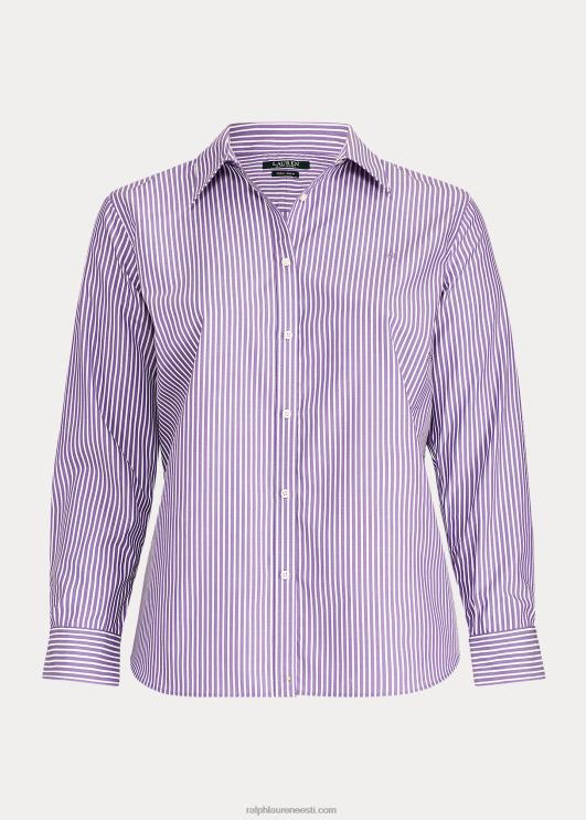 Ralph Lauren naised kergesti hooldatav triibuline puuvillane särk PR0V4740