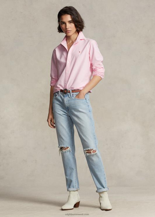 Ralph Lauren naised klassikaline sobiv oxfordi särk PR0V3145 vanni roosa