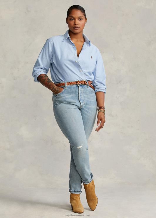 Ralph Lauren naised klassikaline sobiv oxfordi särk PR0V3348 sinine hüatsint