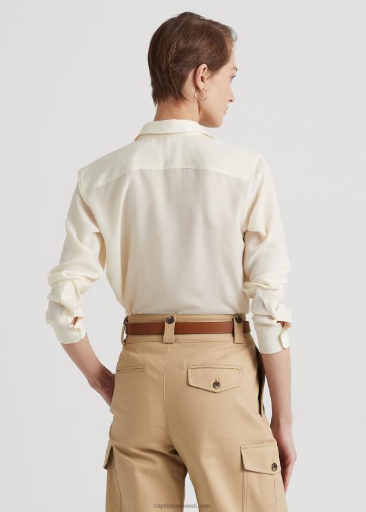 Ralph Lauren naised krepp-särk PR0V4169 mascarpone kreem