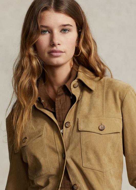 Ralph Lauren naised lambanahast seemisnahast ülejääksärk PR0V3164 liiv