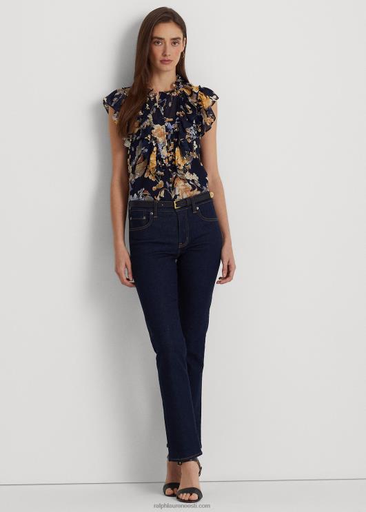 Ralph Lauren naised lilleline georgette varrukateta särk PR0V3995 mereväe multi