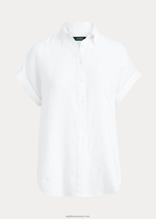 Ralph Lauren naised linane dolmanvarrukatega särk PR0V3781 valge