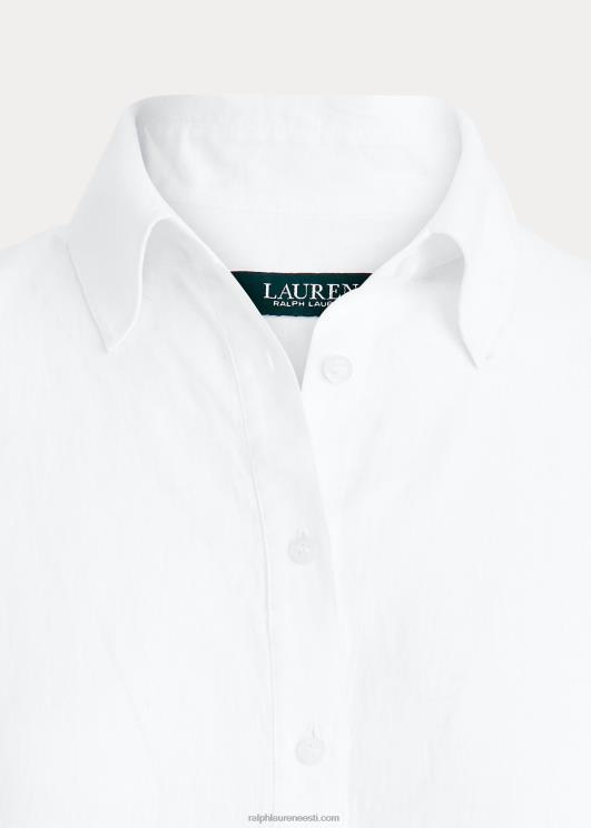 Ralph Lauren naised linane dolmanvarrukatega särk PR0V3781 valge