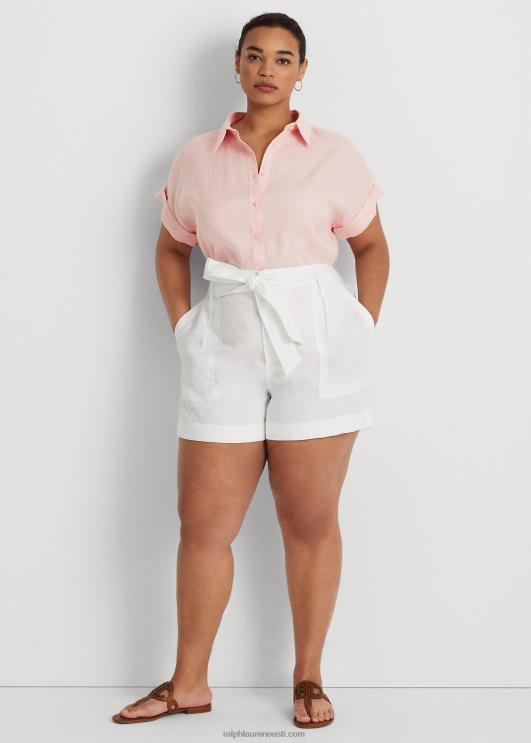 Ralph Lauren naised linane dolmanvarrukatega särk PR0V4501 kahvaturoosa