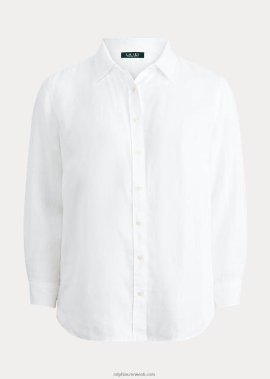 Ralph Lauren naised linane rullis tab-varrukatega särk PR0V4642