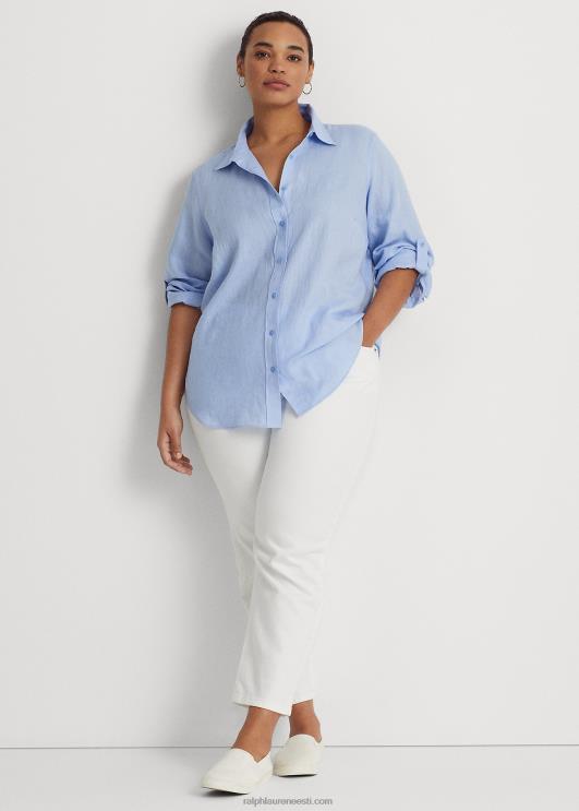 Ralph Lauren naised linane rullis tab-varrukatega särk PR0V4644