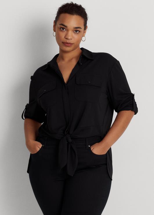 Ralph Lauren naised lipsuga ees veniv trikoosärk PR0V4960 must