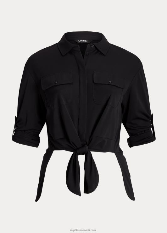 Ralph Lauren naised lipsuga ees veniv trikoosärk PR0V4960 must