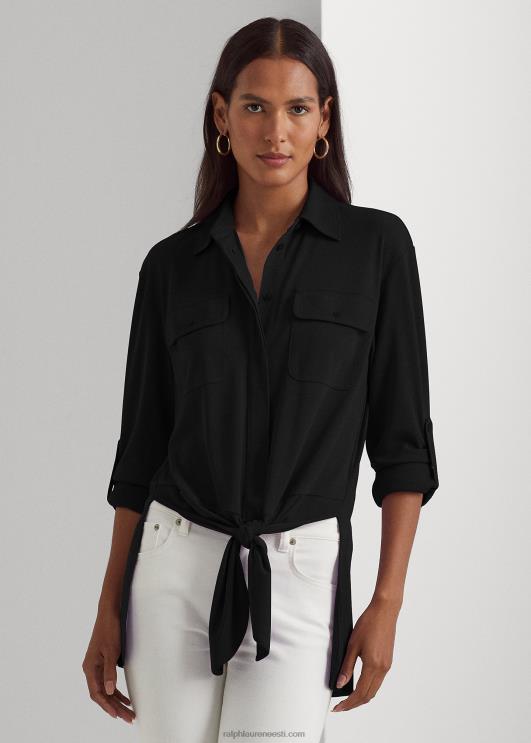 Ralph Lauren naised lipsuga ees veniv trikoosärk PR0V9505 must