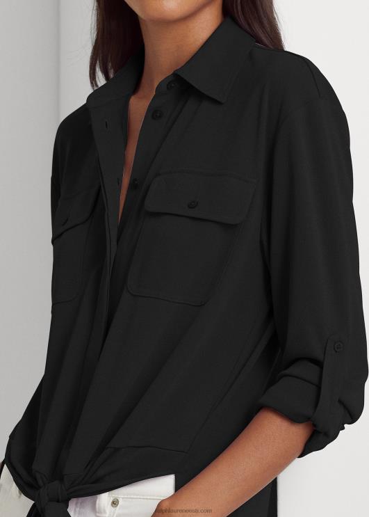 Ralph Lauren naised lipsuga ees veniv trikoosärk PR0V9505 must