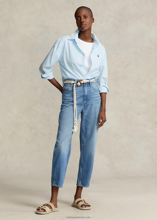 Ralph Lauren naised ülisuur puuvillane toimne särk PR0V3155 jää