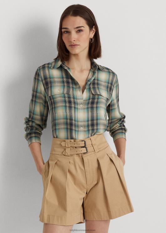 Ralph Lauren naised ülisuur ruuduline toimne särk PR0V4881 sinine/roheline multi