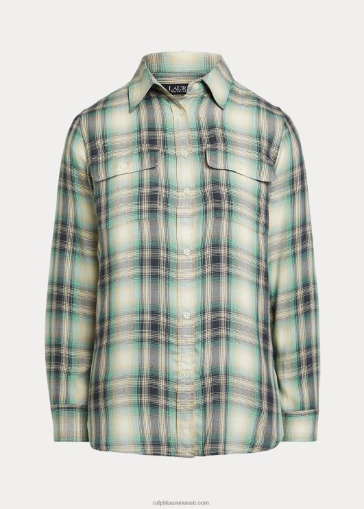 Ralph Lauren naised ülisuur ruuduline toimne särk PR0V9523 sinine/roheline multi