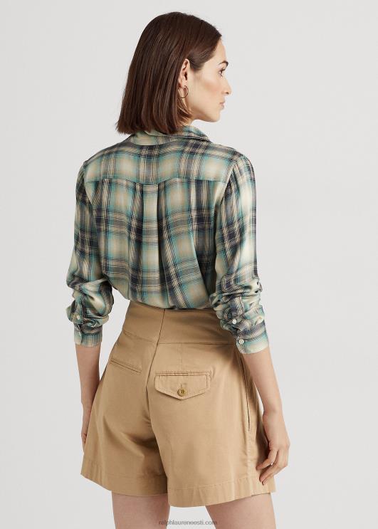 Ralph Lauren naised ülisuur ruuduline toimne särk PR0V9523 sinine/roheline multi