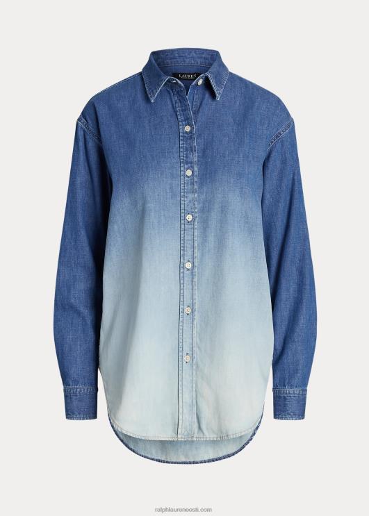 Ralph Lauren naised ombre chambray särk PR0V3846 ombre kanjoni pesu