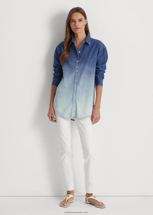 Ralph Lauren naised ombre chambray särk PR0V3846 ombre kanjoni pesu