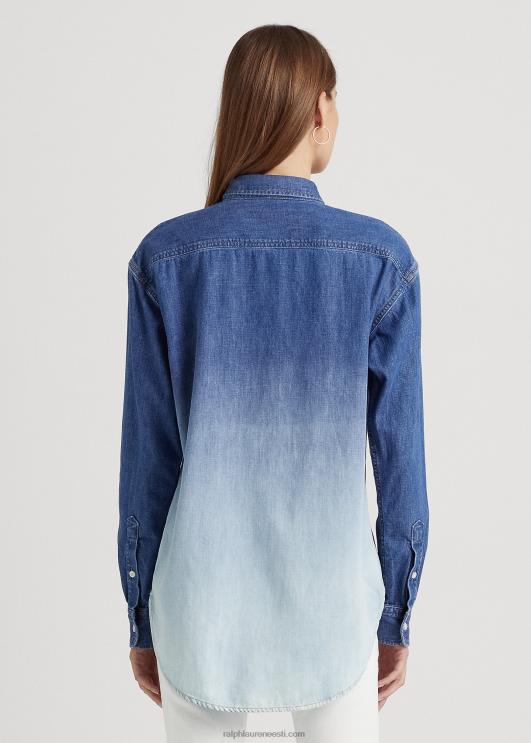 Ralph Lauren naised ombre chambray särk PR0V3846 ombre kanjoni pesu