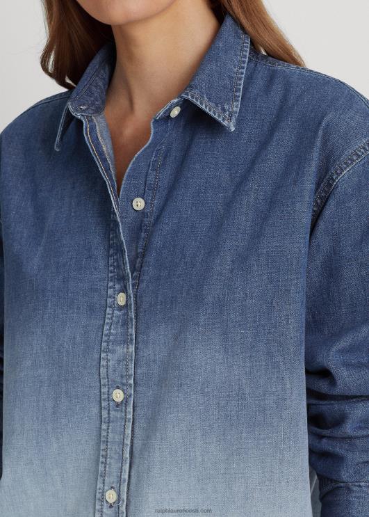 Ralph Lauren naised ombre chambray särk PR0V3846 ombre kanjoni pesu