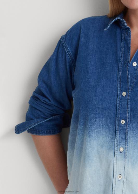 Ralph Lauren naised ombre chambray särk PR0V4535 ombre kanjoni pesu