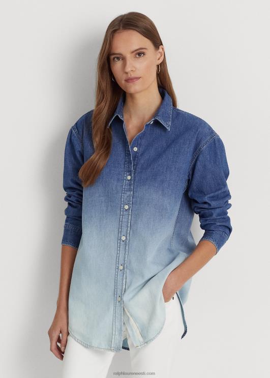 Ralph Lauren naised ombre chambray särk PR0V9463 ombre kanjoni pesu