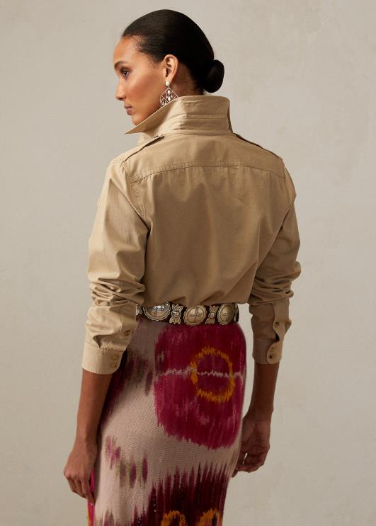 Ralph Lauren naised puuvillane toimse tarbesärk PR0V9335 tan