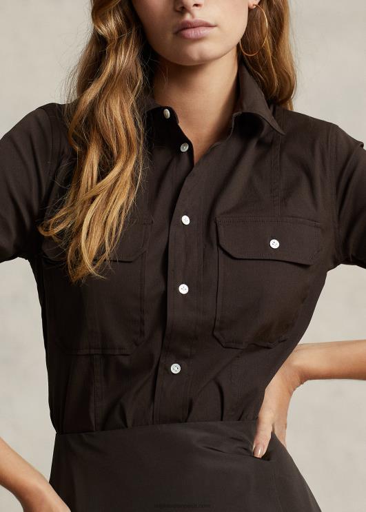 Ralph Lauren naised puuvillasegu tarbesärk PR0V3170 antiikpruun