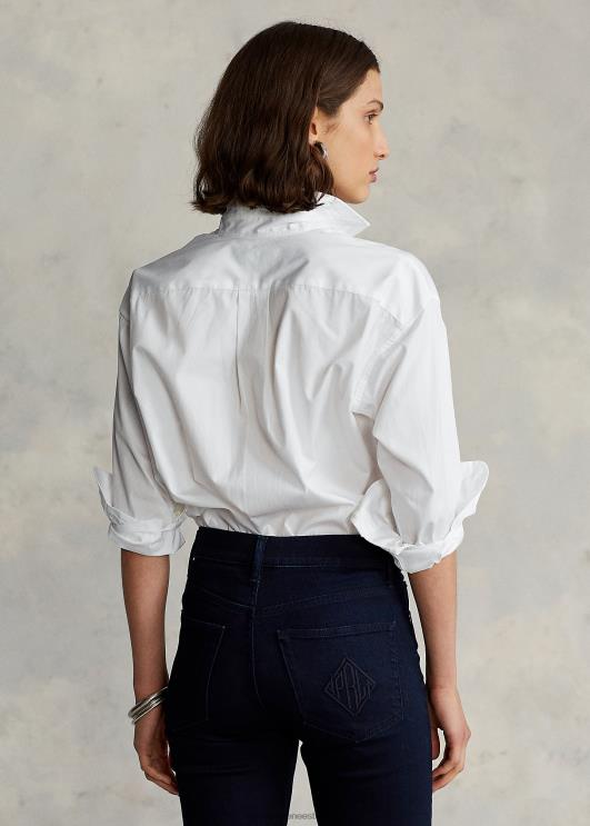 Ralph Lauren naised puuvillasest lairiidest särk PR0V3341 valge