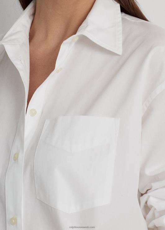 Ralph Lauren naised puuvillasest lairiidest särk PR0V3815 valge