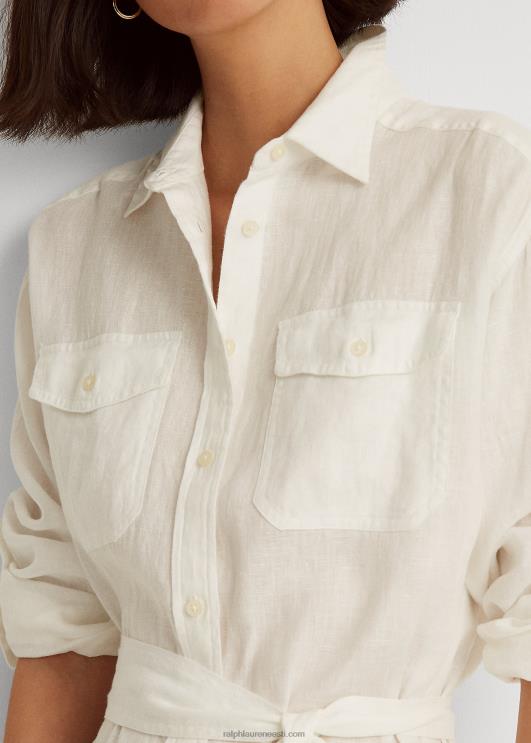 Ralph Lauren naised rihmaga linane särk PR0V4046 valge