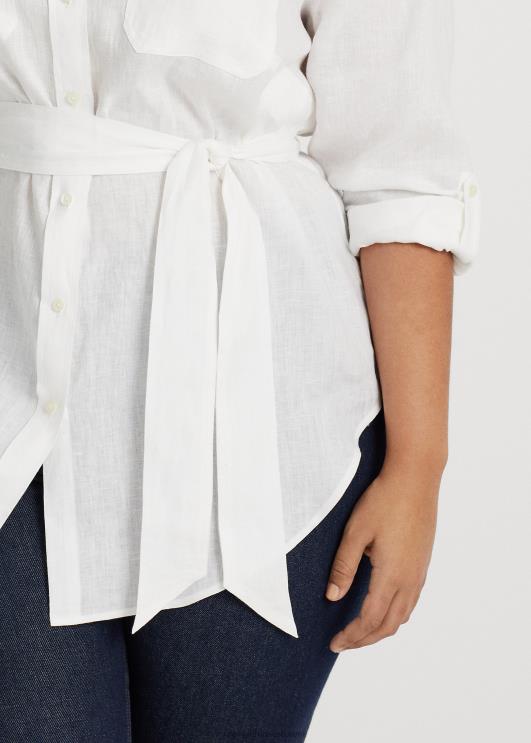 Ralph Lauren naised rihmaga linane särk PR0V4630 valge