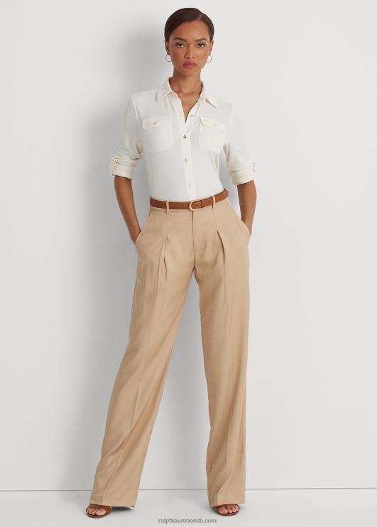 Ralph Lauren naised rull-tab varrukatega särk PR0V9152 mascarpone kreem