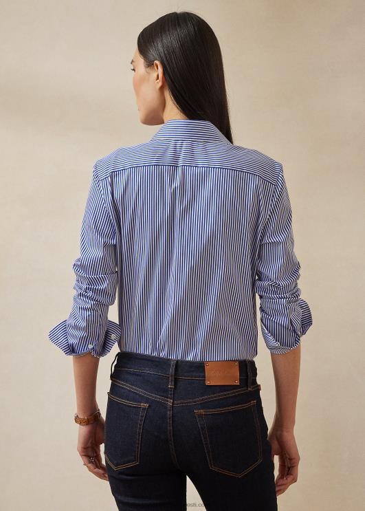 Ralph Lauren naised sarmi triibuline särk PR0V9136 valge/klassikaline sinine