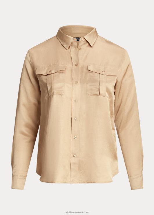 Ralph Lauren naised satiinist shantungsärk PR0V4511 kasepruun
